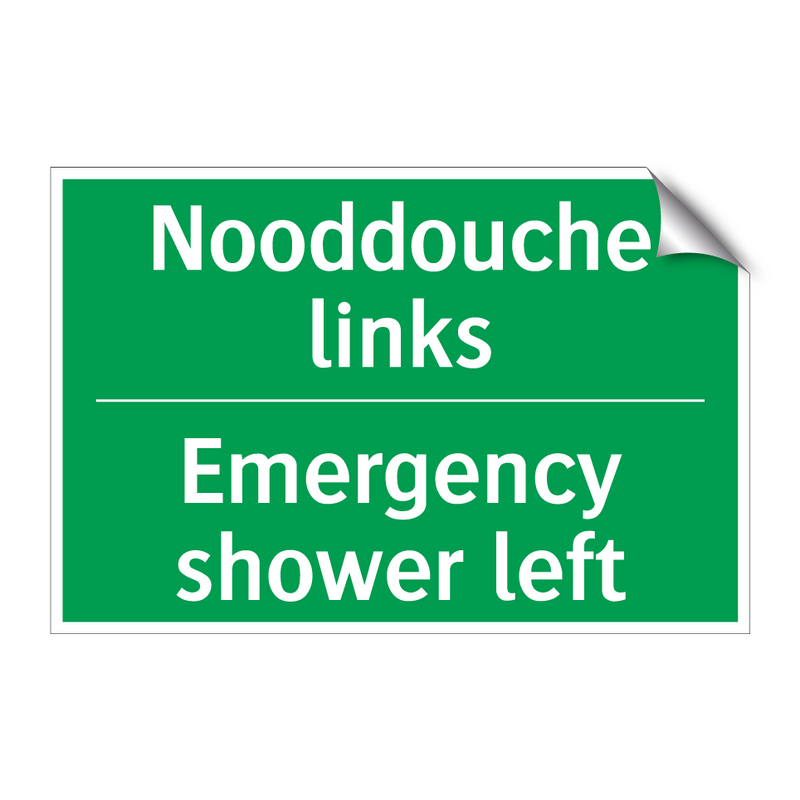 Nooddouche links - Emergency shower left & Nooddouche links - Emergency shower left