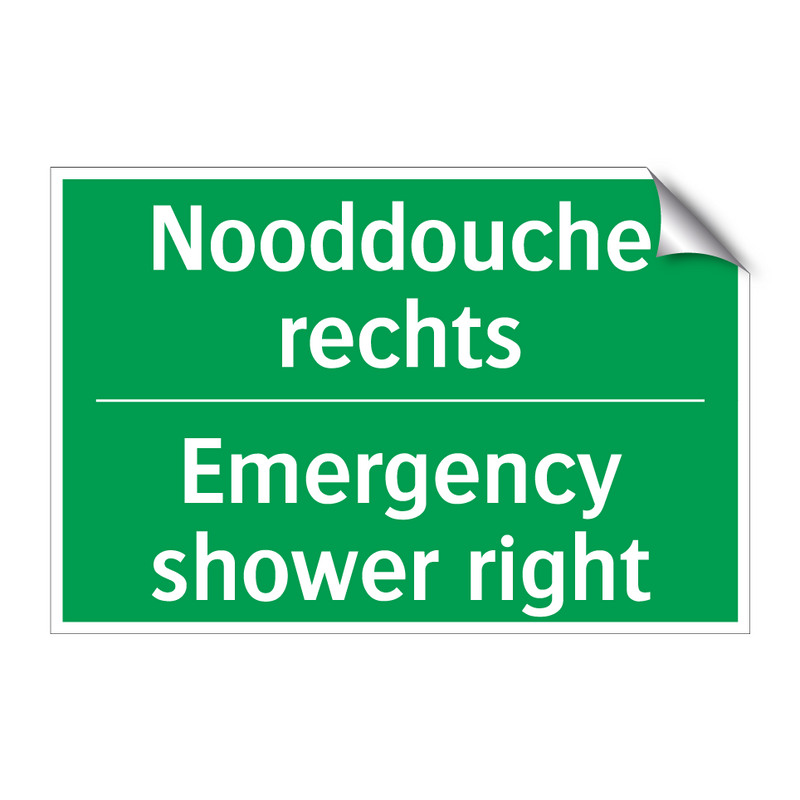 Nooddouche rechts - Emergency shower right & Nooddouche rechts - Emergency shower right