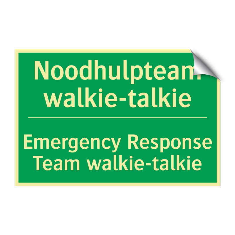 Noodhulpteam walkie-talkie - Emergency Response Team walkie-talkie /.../