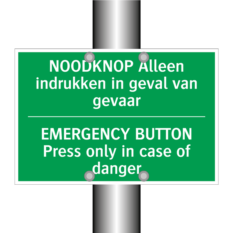 NOODKNOP Alleen indrukken in geval /.../ - EMERGENCY BUTTON Press only /.../