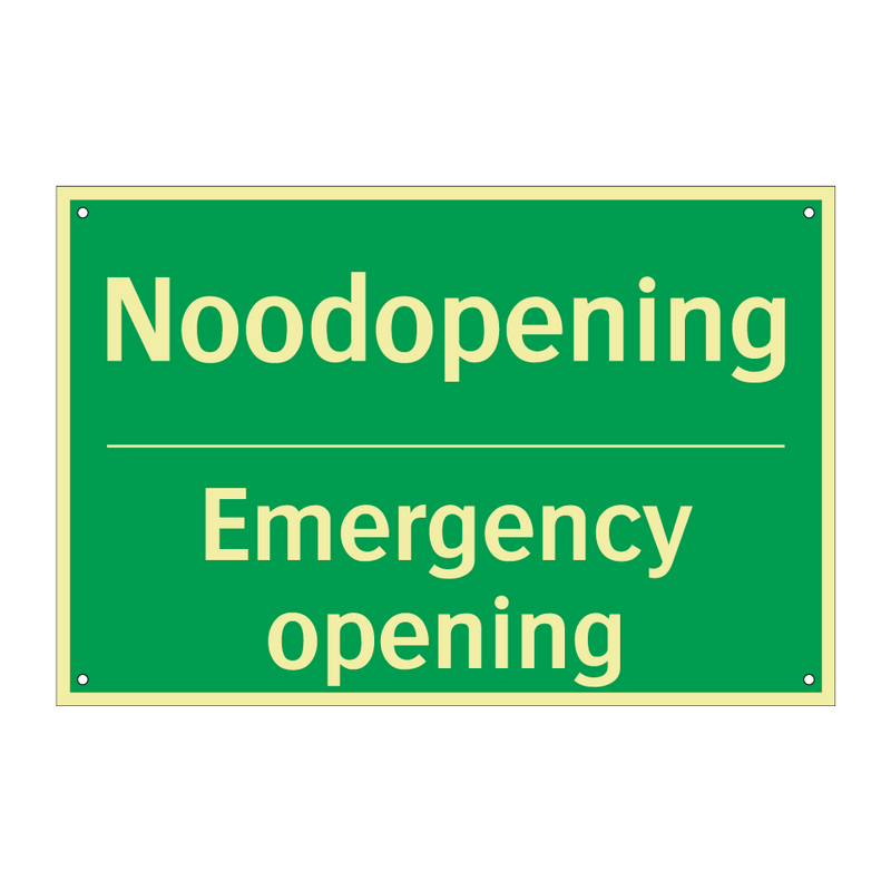 Noodopening - Emergency opening & Noodopening - Emergency opening & Noodopening - Emergency opening