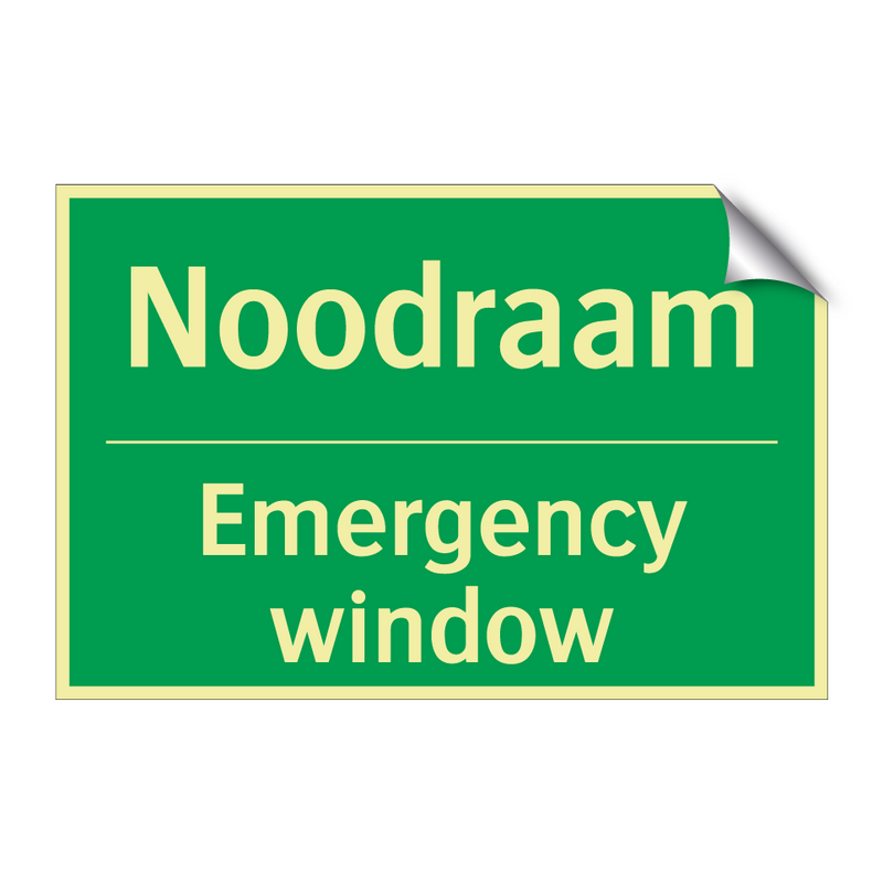 Noodraam - Emergency window & Noodraam - Emergency window & Noodraam - Emergency window