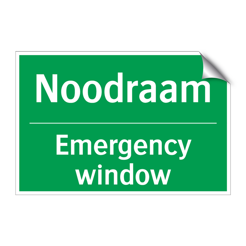 Noodraam - Emergency window & Noodraam - Emergency window & Noodraam - Emergency window