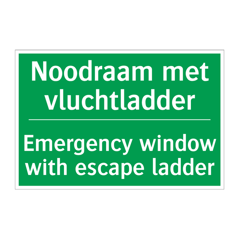 Noodraam met vluchtladder - Emergency window with escape /.../