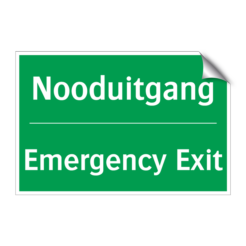 Nooduitgang - Emergency Exit & Nooduitgang - Emergency Exit & Nooduitgang - Emergency Exit