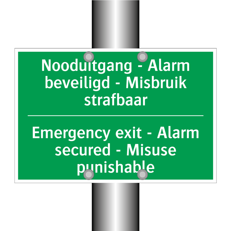 Nooduitgang - Alarm beveiligd /.../ - Emergency exit - Alarm secured /.../