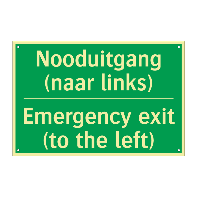 Nooduitgang (naar links) - Emergency exit (to the left) /.../