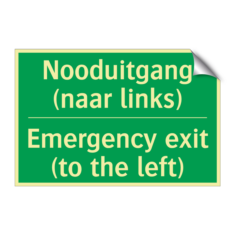 Nooduitgang (naar links) - Emergency exit (to the left) /.../