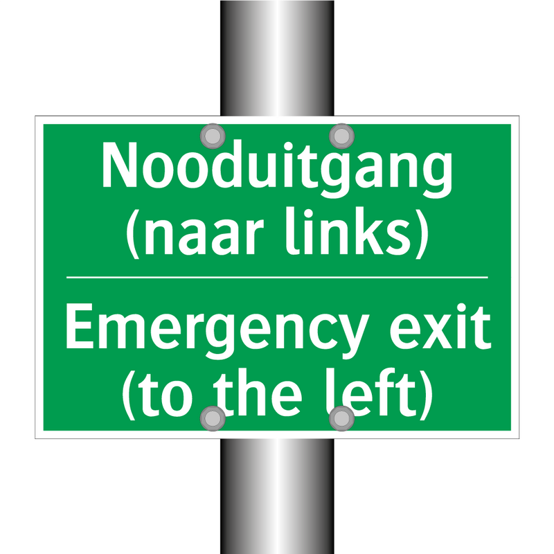 Nooduitgang (naar links) - Emergency exit (to the left) /.../