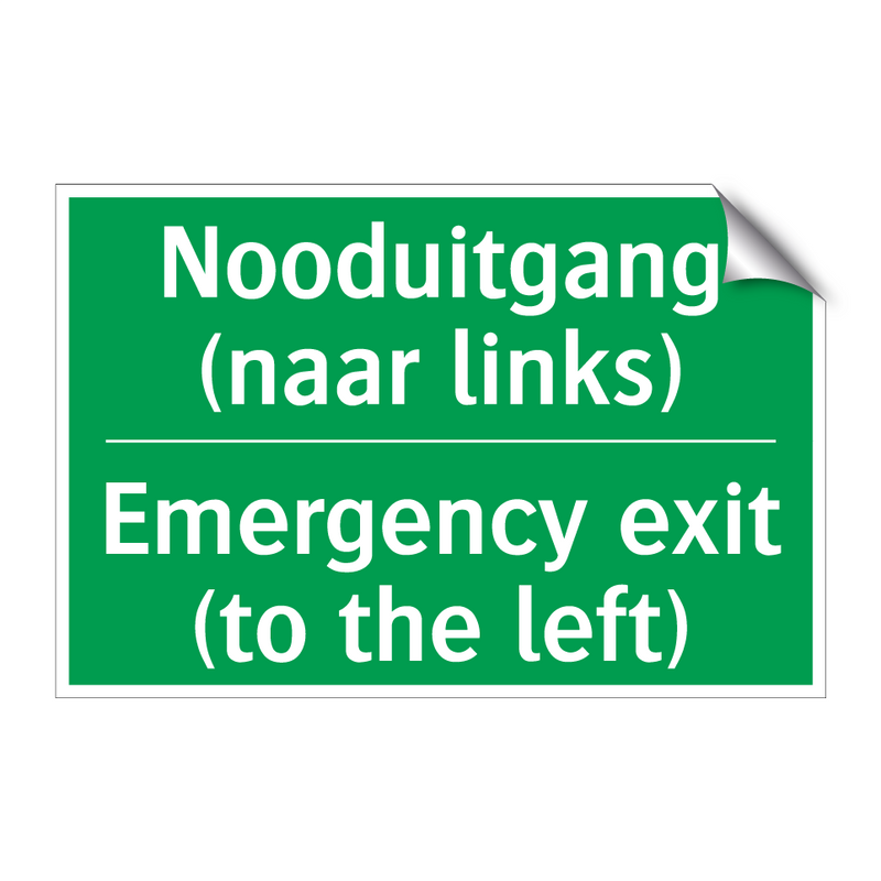 Nooduitgang (naar links) - Emergency exit (to the left) /.../