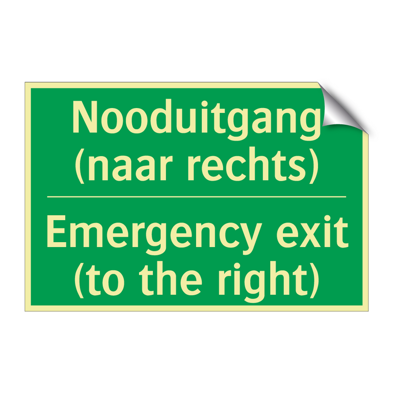 Nooduitgang (naar rechts) - Emergency exit (to the right) /.../