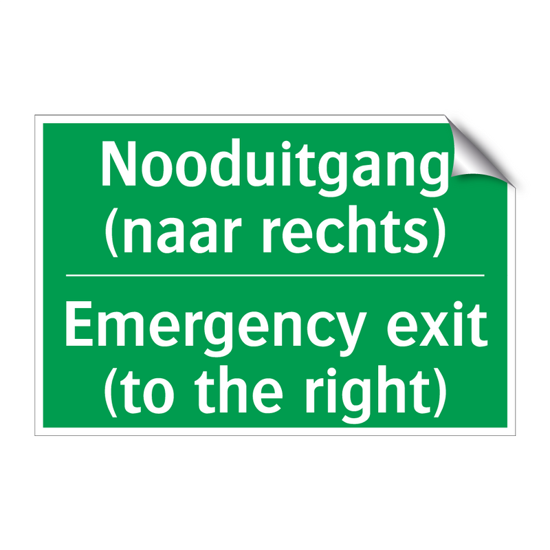 Nooduitgang (naar rechts) - Emergency exit (to the right) /.../