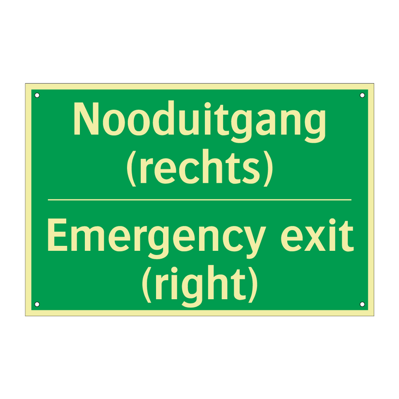 Nooduitgang (rechts) - Emergency exit (right) & Nooduitgang (rechts) - Emergency exit (right)