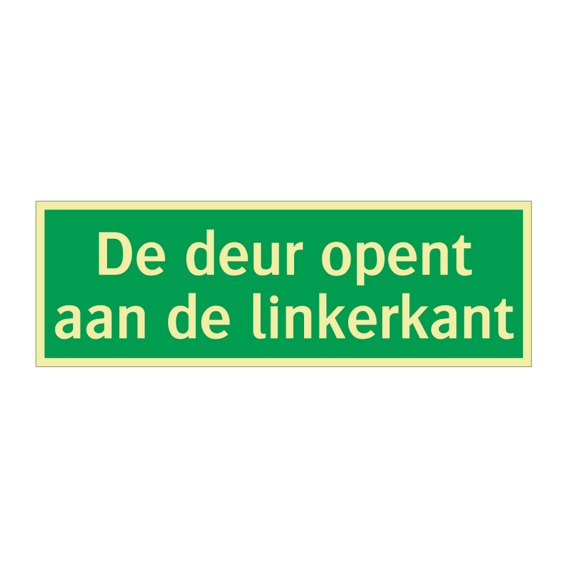 De deur opent aan de linkerkant