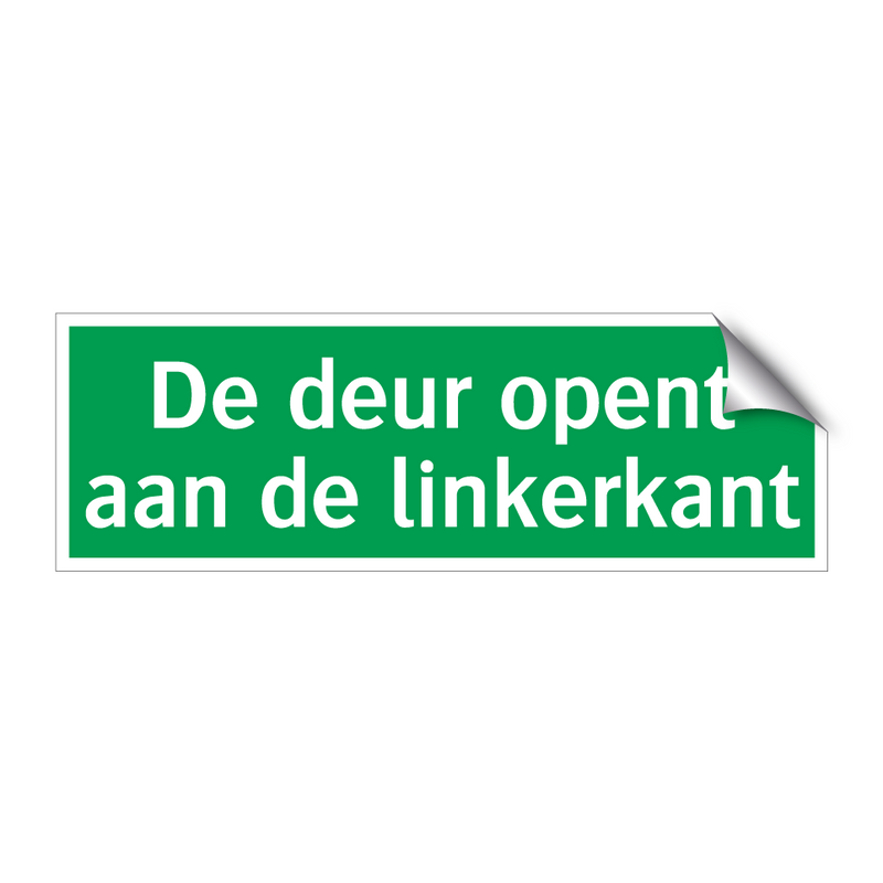 De deur opent aan de linkerkant