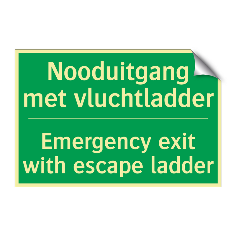 Nooduitgang met vluchtladder - Emergency exit with escape /.../