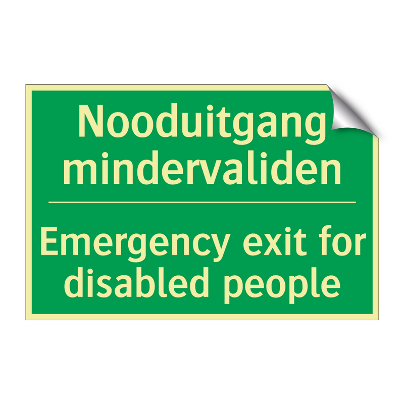 Nooduitgang mindervaliden - Emergency exit for disabled /.../