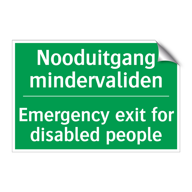 Nooduitgang mindervaliden - Emergency exit for disabled /.../