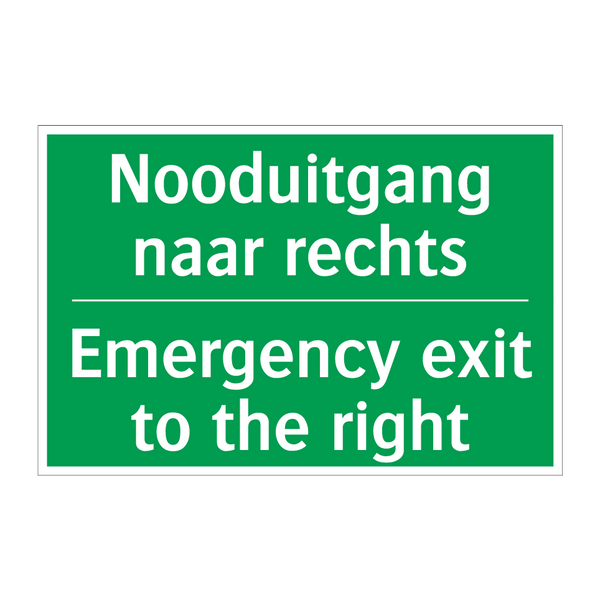 Nooduitgang naar rechts - Emergency exit to the right /.../