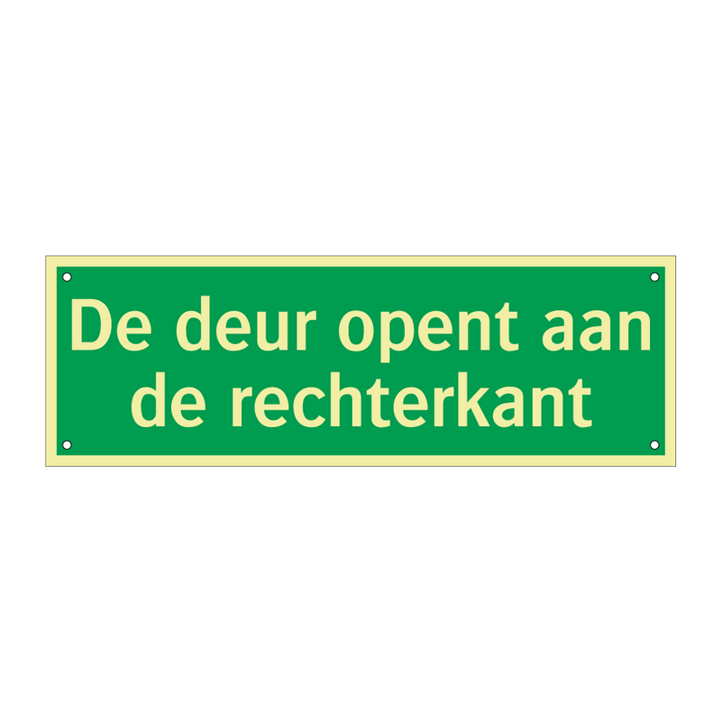 De deur opent aan de rechterkant