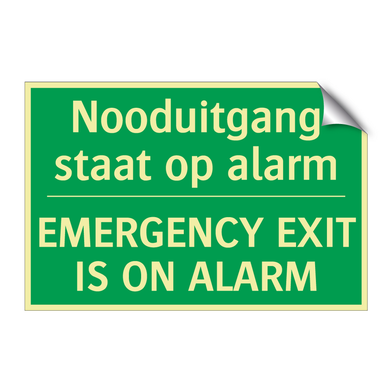 Nooduitgang staat op alarm - EMERGENCY EXIT IS ON ALARM /.../