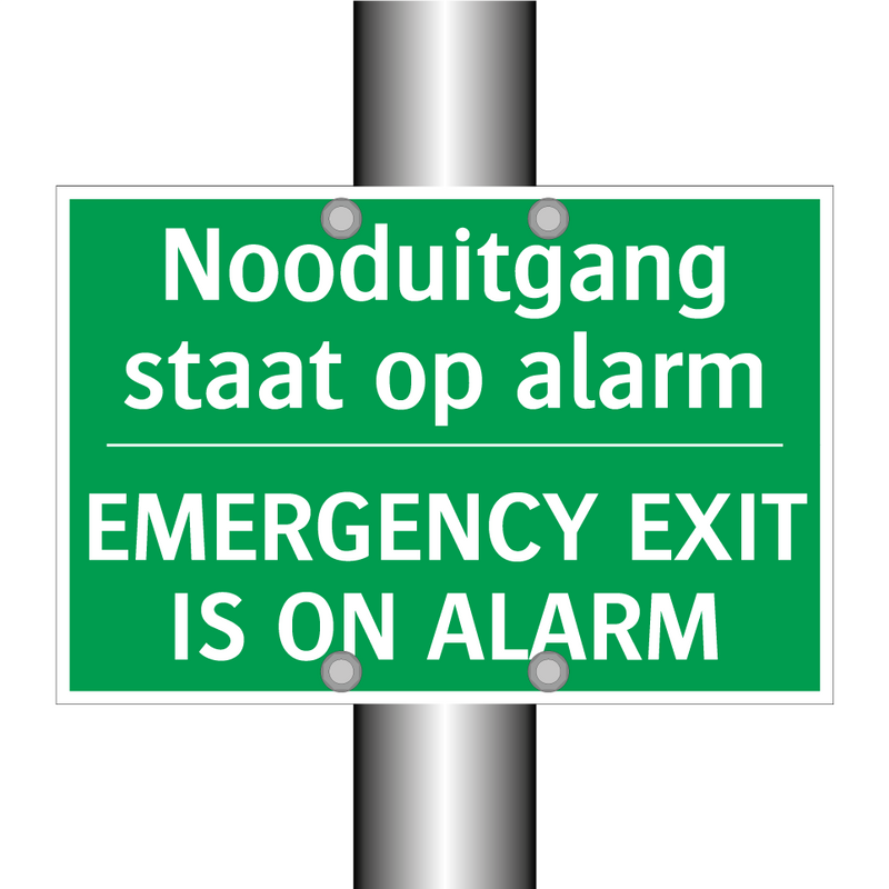 Nooduitgang staat op alarm - EMERGENCY EXIT IS ON ALARM /.../