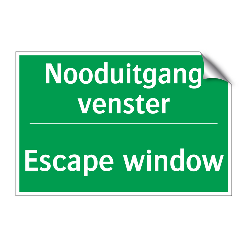 Nooduitgang venster - Escape window & Nooduitgang venster - Escape window