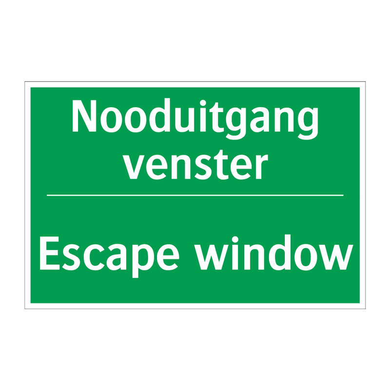 Nooduitgang venster - Escape window & Nooduitgang venster - Escape window