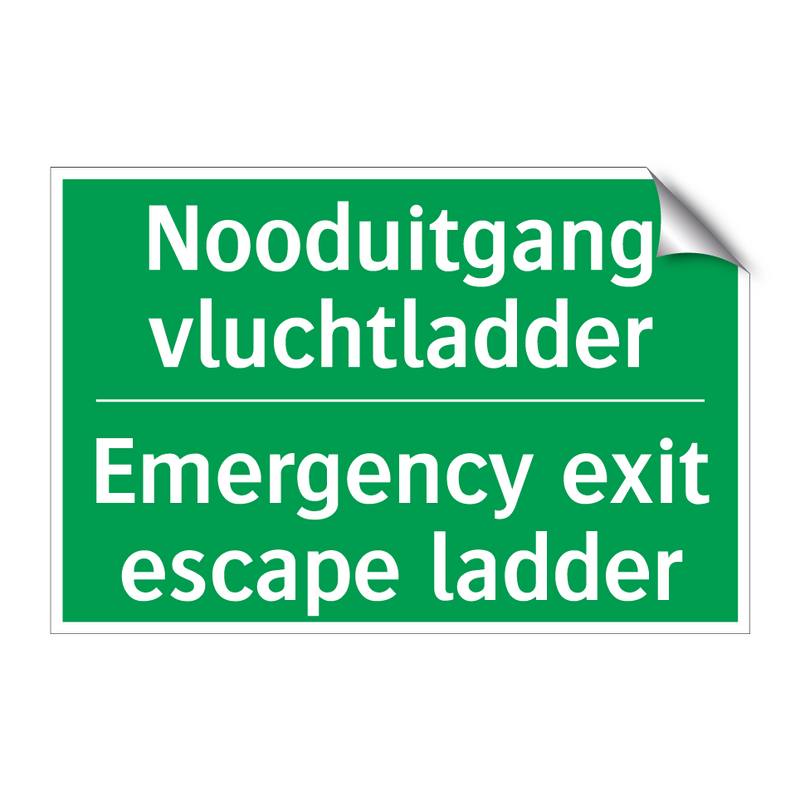 Nooduitgang vluchtladder - Emergency exit escape ladder /.../