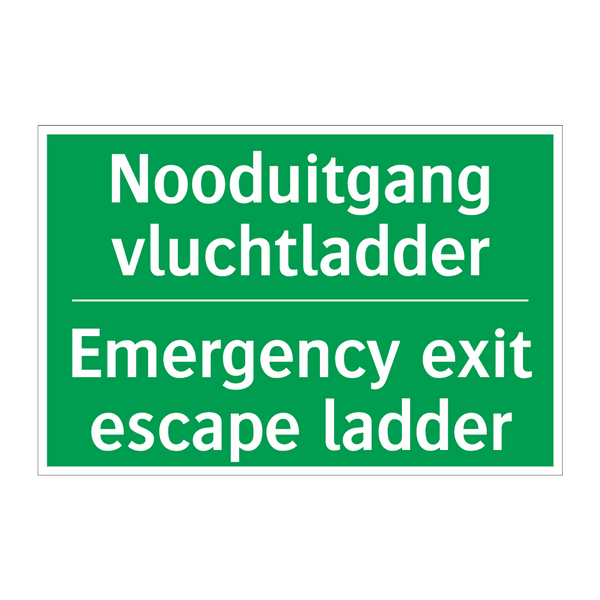 Nooduitgang vluchtladder - Emergency exit escape ladder /.../