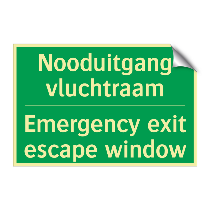 Nooduitgang vluchtraam - Emergency exit escape window /.../