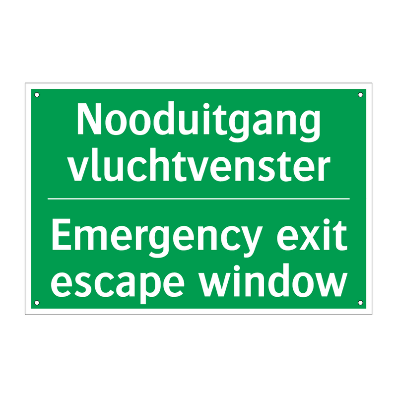 Nooduitgang vluchtvenster - Emergency exit escape window /.../