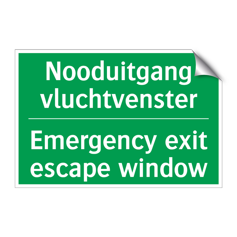 Nooduitgang vluchtvenster - Emergency exit escape window /.../