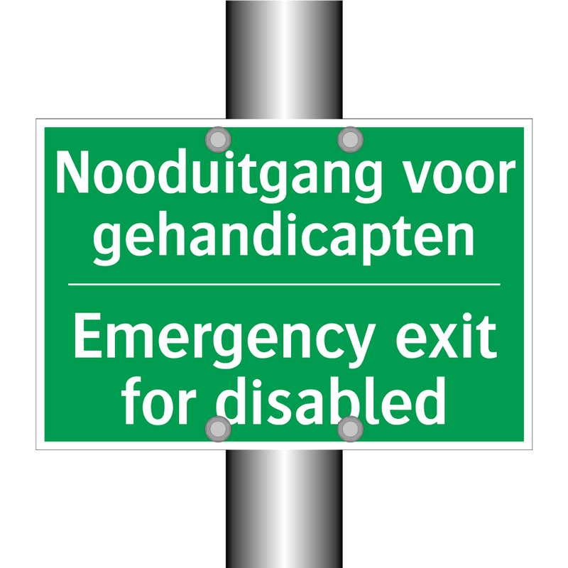 Nooduitgang voor gehandicapten - Emergency exit for disabled /.../