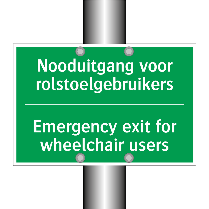 Nooduitgang voor rolstoelgebruikers /.../ - Emergency exit for wheelchair /.../