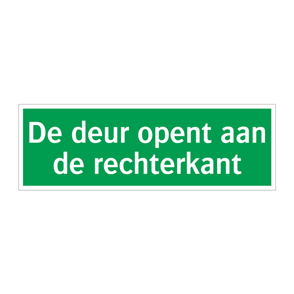 De deur opent aan de rechterkant