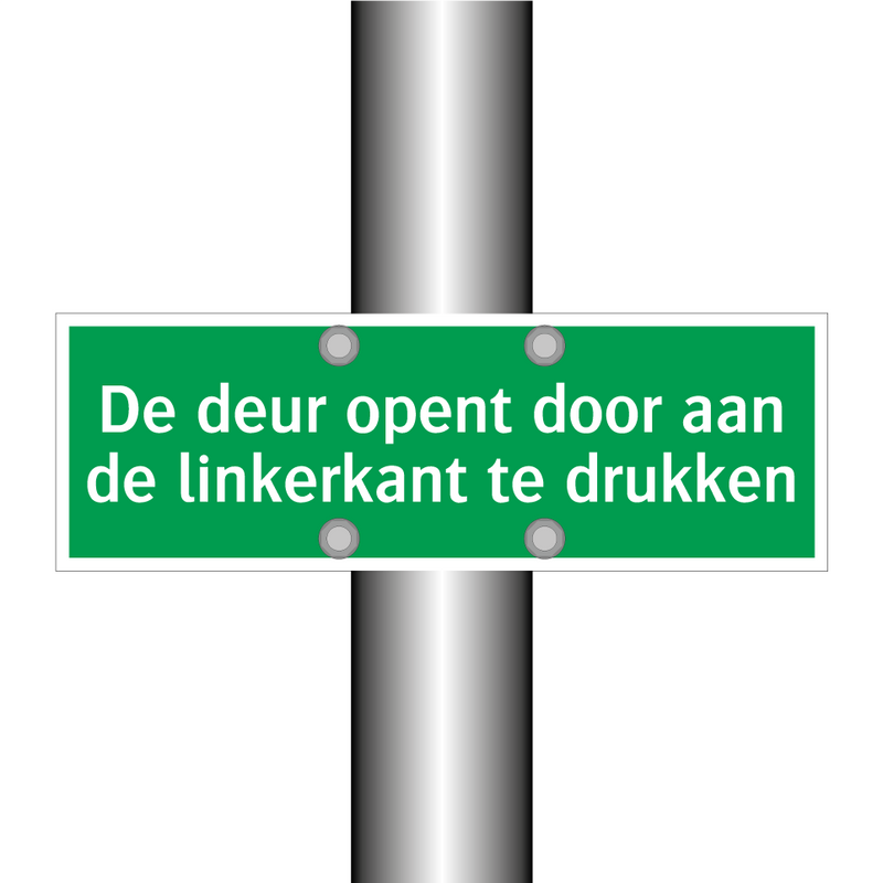 De deur opent door aan de linkerkant te drukken