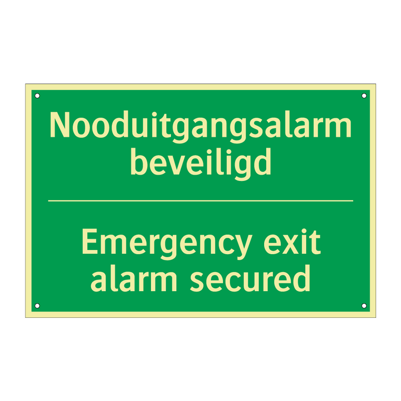 Nooduitgangsalarm beveiligd - Emergency exit alarm secured /.../