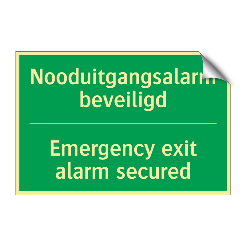 Nooduitgangsalarm beveiligd - Emergency exit alarm secured /.../