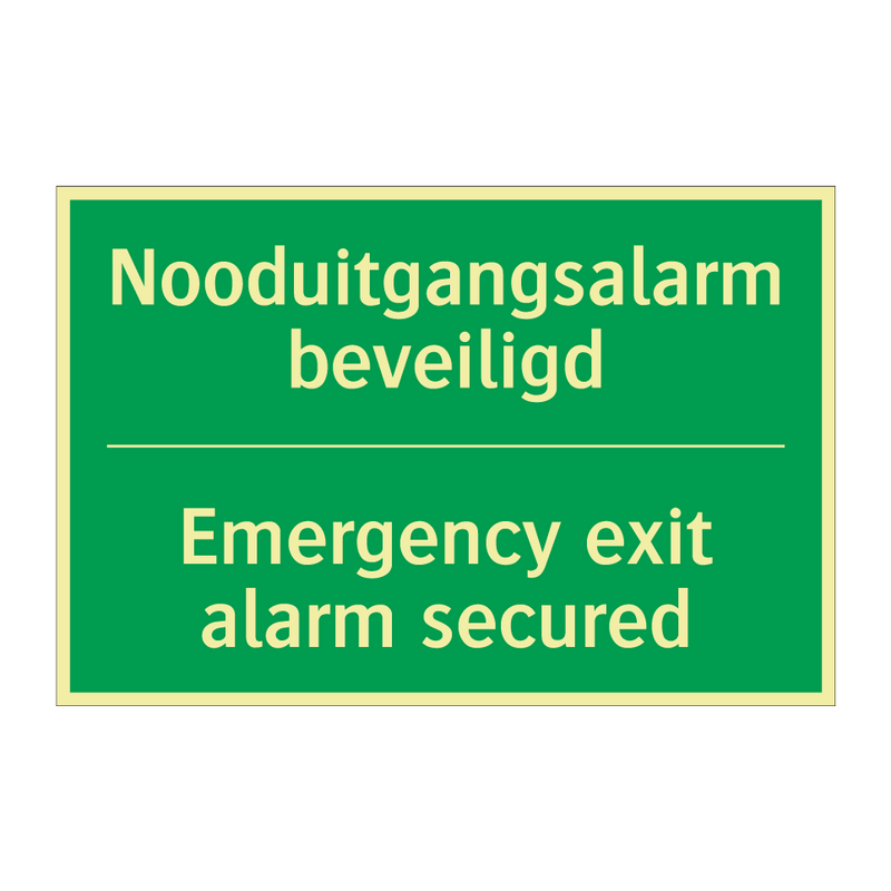 Nooduitgangsalarm beveiligd - Emergency exit alarm secured /.../