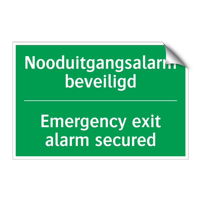 Nooduitgangsalarm beveiligd - Emergency exit alarm secured /.../