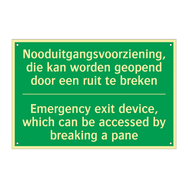 Nooduitgangsvoorziening, die kan /.../ - Emergency exit device, which /.../