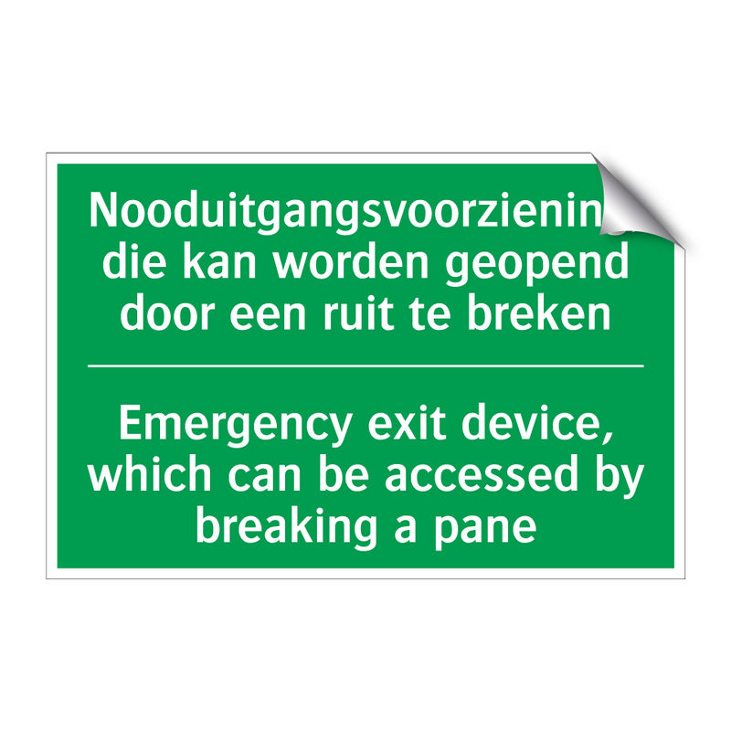 Nooduitgangsvoorziening, die kan /.../ - Emergency exit device, which /.../