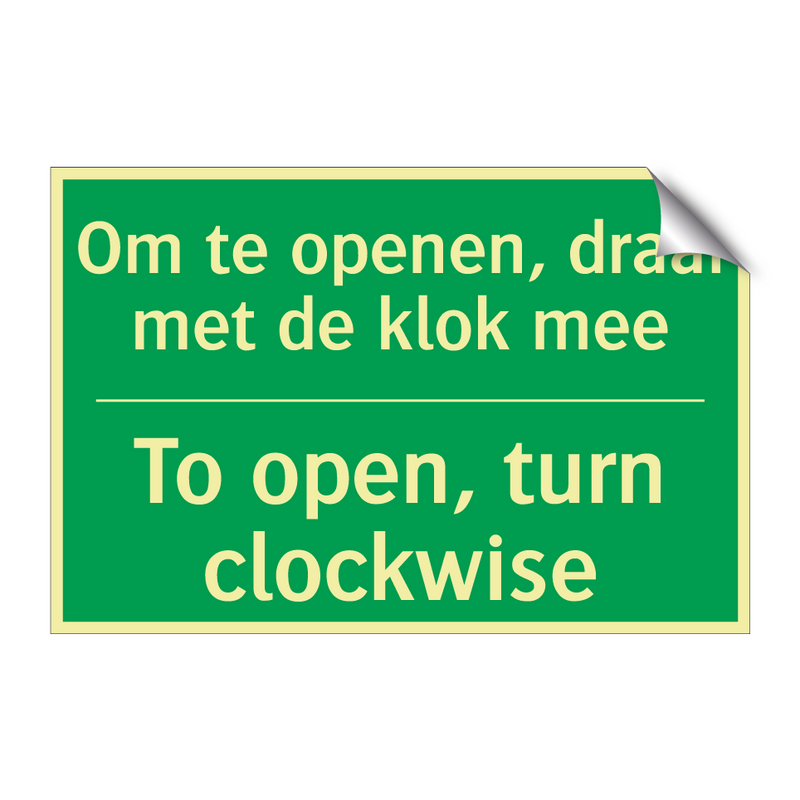 Om te openen, draai met de klok /.../ - To open, turn clockwise