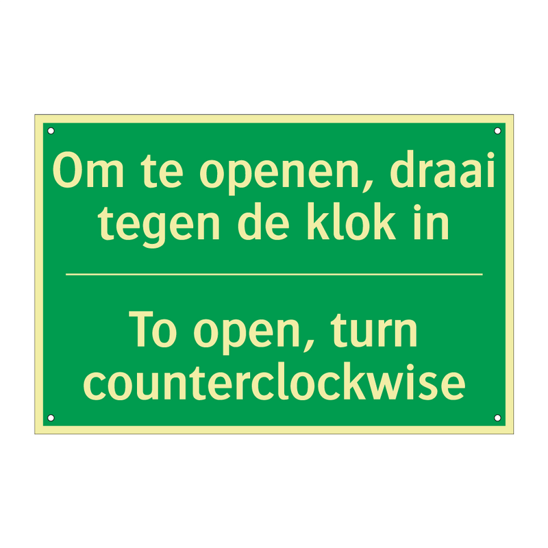 Om te openen, draai tegen de klok /.../ - To open, turn counterclockwise /.../