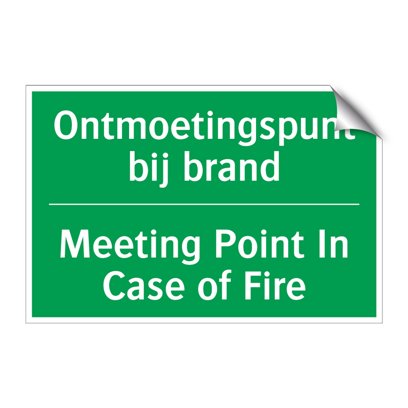 Ontmoetingspunt bij brand - Meeting Point In Case of /.../