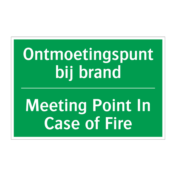 Ontmoetingspunt bij brand - Meeting Point In Case of /.../