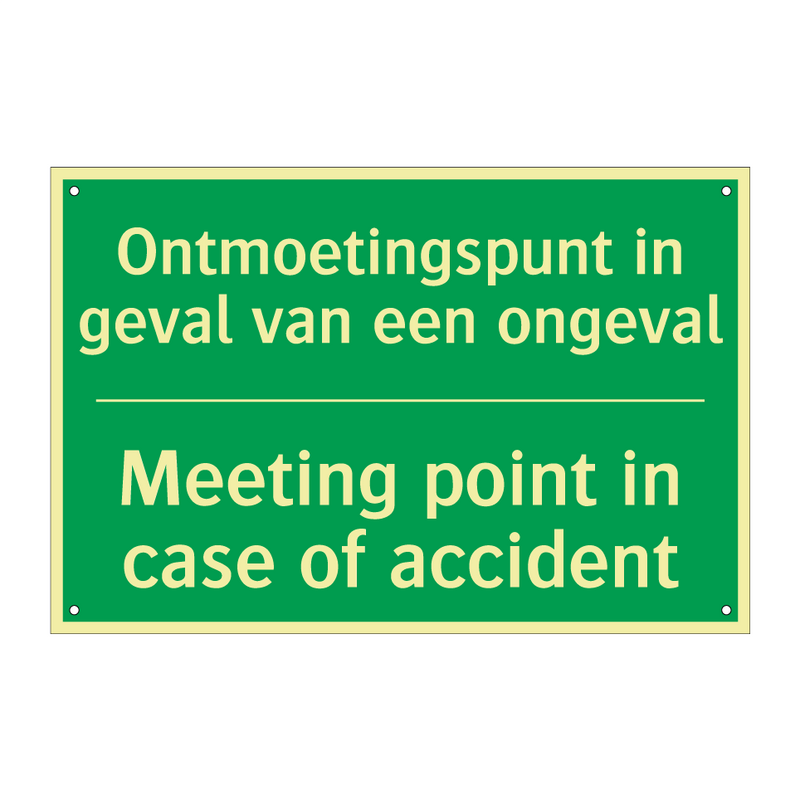 Ontmoetingspunt in geval van een /.../ - Meeting point in case of /.../