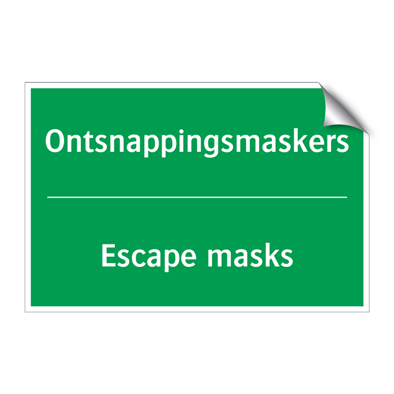 Ontsnappingsmaskers - Escape masks & Ontsnappingsmaskers - Escape masks