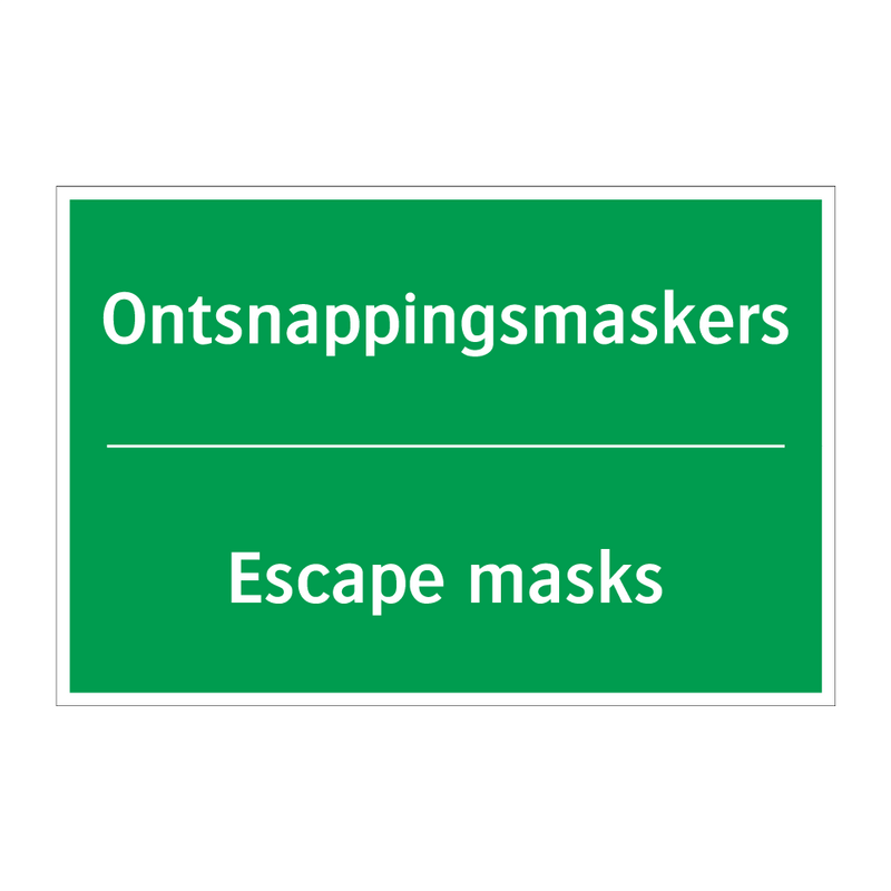 Ontsnappingsmaskers - Escape masks & Ontsnappingsmaskers - Escape masks